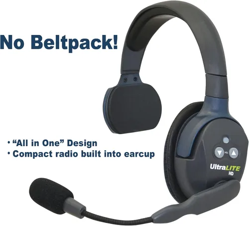 Vista 2 de Eartec UL2SD Ultralite-HD 2-Persona Full Duplex Wireless Intercom Headset Sistema de Comunicación, Auriculares de Oído Individual y Dual, Alcance