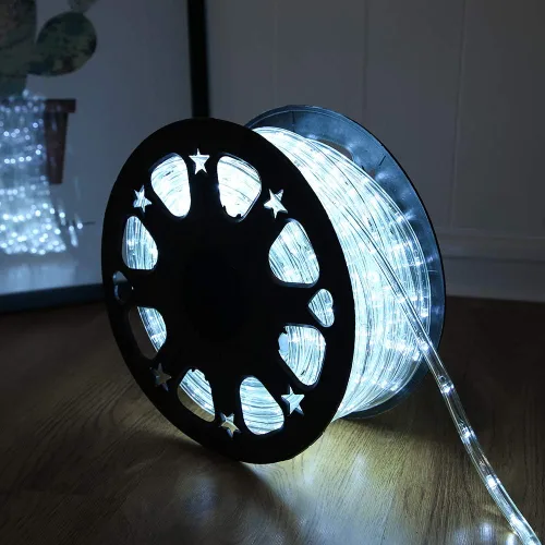 Vista 14 de DINGFU Luces de cuerda LED impermeables de 50 pies y 360 LED, 110V conectables para interiores y exteriores para terraza, patio, piscina, camping