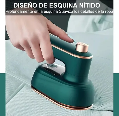Vista 3 de Mini máquina de planchar portátil, mini plancha de vapor con mango giratorio 2 en 1, plancha de vapor para ropa, plancha de vapor micro