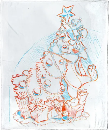 Vista 15 de Northwest Looney Tunes - Manta de seda táctil, 50 x 60 pulgadas, cuenco de cereales