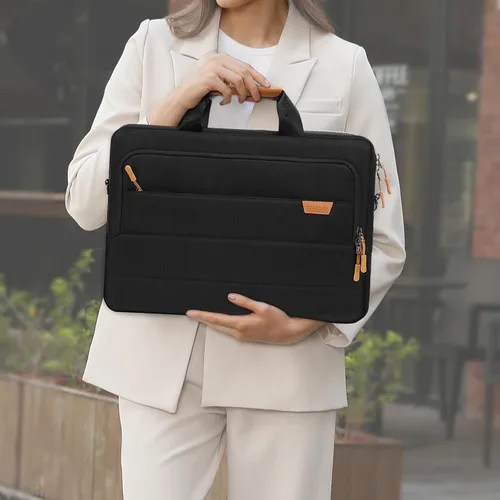 Vista 2 de MOSISO Laptop Bag for Men, Computer Bags Laptop Briefcase Bag with Trolley Sleeve&Front Rectangle&Horizontal Pockets