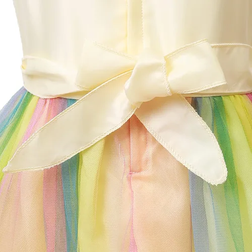 Vista 7 de Disfraz de unicornio para niñas falda arco iris regalo de cumpleaños fiesta de cumpleaños