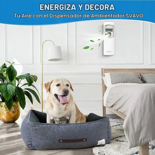 Vista 4 de SVAVO Dispensador Automático de Fragancia LCD - Dispensador de Aire Fresco Automático Programable en Aerosol, Montaje en Pared/Independiente, ABS