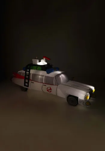 Vista 4 de Decoración Inflable Retro Ecto-1 de Ghostbusters para Halloween Multicolor