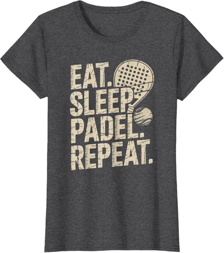 Vista 4 de Camiseta Eat Sleep Padel Repeat Padel Jugador de Tenis