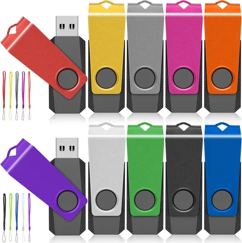 Vista 8 de Unidad Flash USB de 128MB Paquete de 20 AGECASH USB 2.0 Unidades Flash Thumb a Granel Verde Giratorio 128MB Memoria USB Stick Zip Jump Drive 1