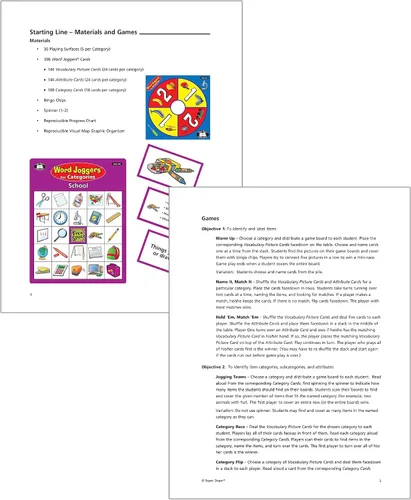 Vista 8 de Super Duper Publications Word Joggers® para Categorías Juego de Bingo Recurso educativo para Niños
