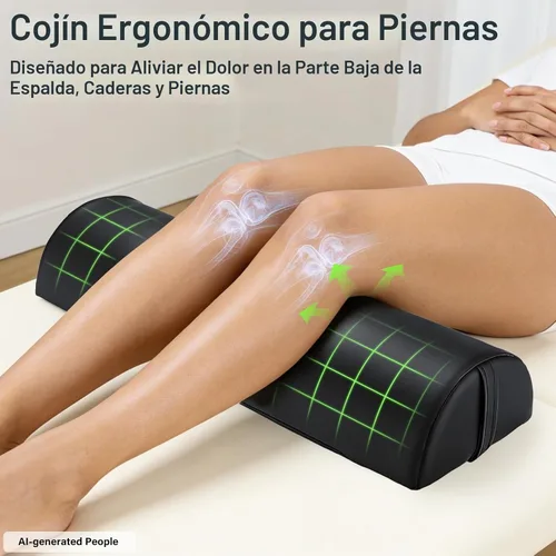Vista 2 de Noverlife Cojines de Masaje Grandes Mejorados para Debajo de las Piernas, 24 x 8 x 4 pulgadas Cojín de Pierna para Mesa de Masaje Almohada de Media