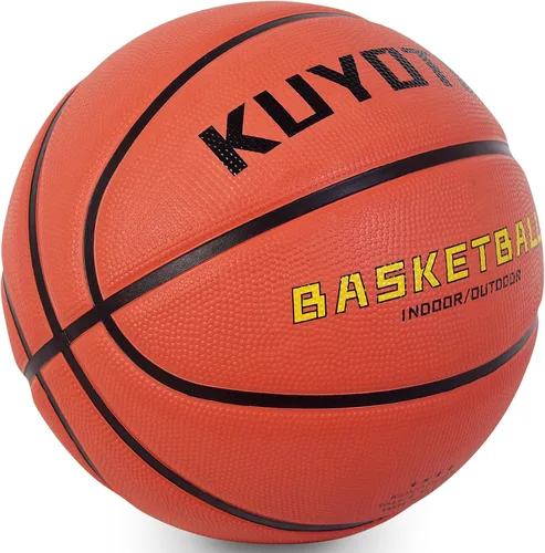 Vista 2 de KUYOTQ Kids Toddler Youth Adult Size 3/4/5/6/7 Basketball 22/25.5/27.5/28.5/29.5" Thickened Rubber or Faux Leather Indoor Outdoor Basketball for