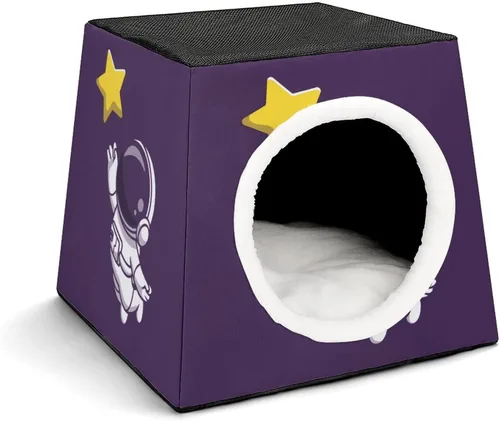 Vista 12 de Fashion Capsule Pet Waterloo plegable Cat House Cat Bed Cat Sofá 3 en 1 Diseño para mascotas pequeñas Pastel Púrpura Corazón
