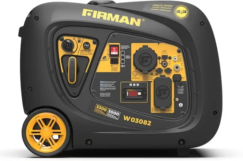 Vista 6 de FIRMAN Generador portátil inversor, motor de 171 cc con arranque eléctrico, generador de energía de 3300 W con tiempo de funcionamiento de 9 horas