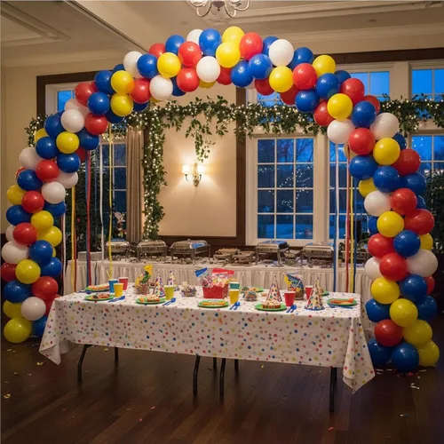 Vista 7 de KADBANER Globos blancos, amarillos, rojos y azules, paquete de 100, globos de látex de 12 pulgadas