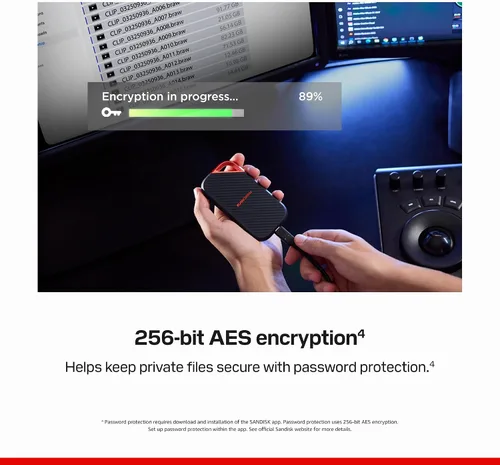 Vista 6 de Sandisk 4TB Extreme PRO Portable SSD, Up to 4000MB/s Read Speeds -New
