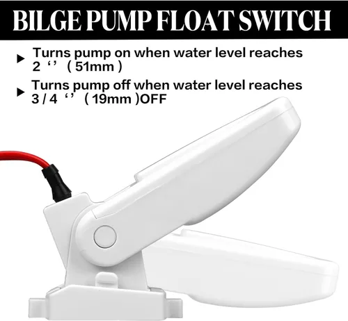 Vista 3 de Landhoow Interruptor de flotador automático de bomba de sentina para barco, interruptor de flotador de sentina de 12 V, 24 V, 32 V, sellos