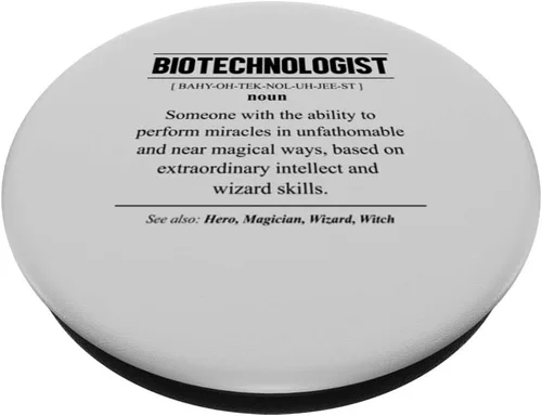 Vista 2 de Biotecnológico Fun Definition Biotecnology Biotecnología Science PopSockets intercambiables PopGrip