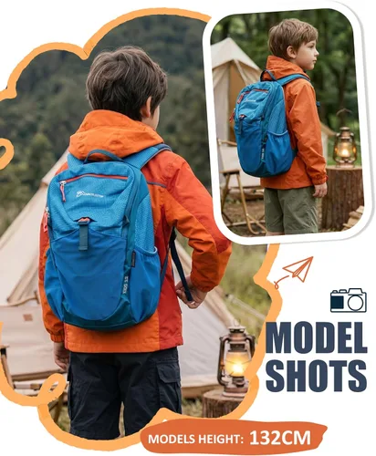 Vista 8 de MOUNTAINTOP - Mochila escolar para niños de 2 a 5 años, 8L/12 L azul (12L-Blue)