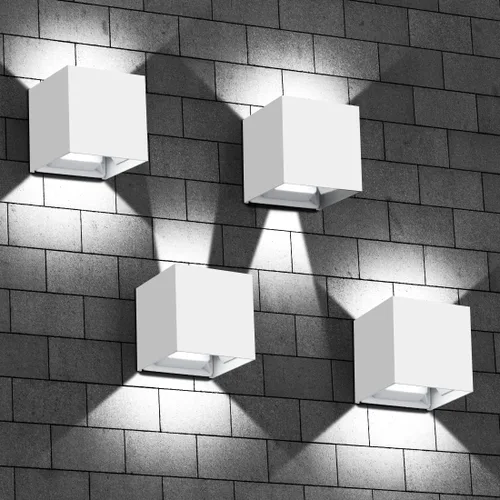 Vista 9 de ledmo Lámparas de pared LED para exterior con luz hacia arriba y hacia abajo Ajustable Aluminio IP65 20W Alta potencia 6000K 1800LM Moderna lámpara