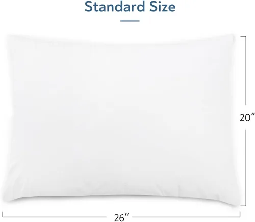 Vista 5 de Paquete de 4 protectores de almohada impermeables, de 20 x 26 pulgadas, con cremallera, tamaño estándar, transpirable, impermeable, fundas
