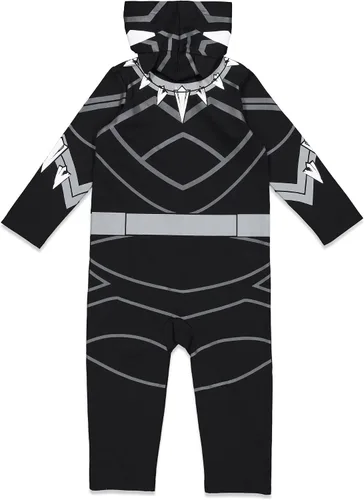 Vista 3 de Marvel Los Vengadores Spider-Verse Spider-Man Venom Iron Man Cremallera Completa Traje de Cosplay Mono para Recién Nacido a Niño Pequeño Black
