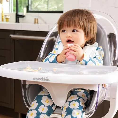 Vista 3 de Munchkin Taza de entrenamiento para sorber, taza pequeña de silicona abierta para bebés y niños pequeños de 4 meses de edad en adelante, 2 onzas