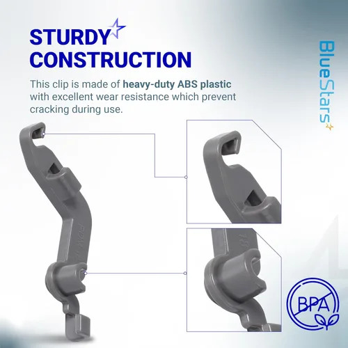 Vista 4 de BlueStars (Actualización 2025) W10082853 Clip Pivote para Lavavajillas - Compatible con Lavavajillas Whirlpool, Kenmore, KitchenAid - Reemplaza