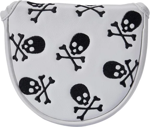 Vista 8 de Golf Club Skull Skeleton Mallet Putter Cover Magnetic Closure PU Leather Headcover