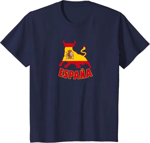Vista 93 de Spain Espana with Bull and National Flag/Present T-Shirt Asphalt Grey