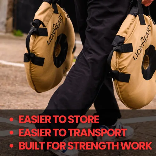 Vista 9 de Lionheart Sand Bag Weight Plates Set Sandbags for Working Out Home Gym Bumper Plates Travel-Friendly Sandbag for Fitness & Weight Training
