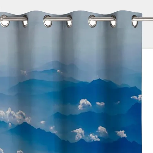 Vista 5 de Cortinas personalizadas con texto de fotos, cortinas opacas personalizadas, 2 paneles, cortinas de oscurecimiento personalizadas con ojales