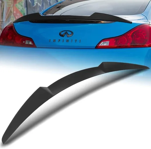 Vista 7 de DriftX Performance, ala de alerón de maletero compatible con Infiniti G37 Coupe W-Power V-Style 2008-2013 (negro perla)