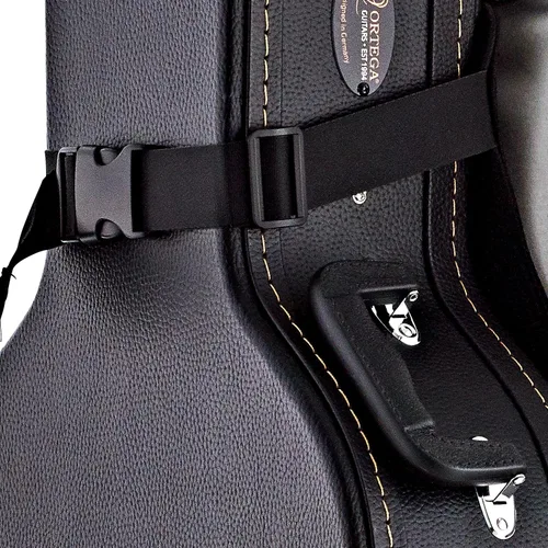 Vista 7 de Ortega Deluxe - Correa para mochila con cojín trasero para funda rígida, lleva tu funda rígida como una bolsa de concierto, color negro (OBPS-DLX)