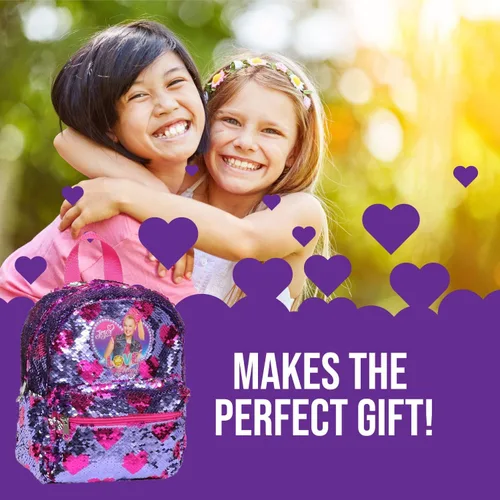 Vista 6 de JoJo Siwa Mini Backpack with Brushed Sequins, PinkPurple, Medium