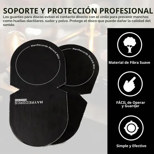 Vista 4 de Protector de disco de vinilo antiestático para manipulador LP, 4