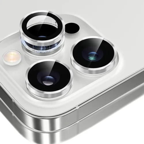 Vista 9 de GolbinBox Protector de lente de cámara para iPhone 13 Pro/13 Pro Max, ajuste invisible 1:1, vidrio templado 9H, funda individual de metal ultra HD