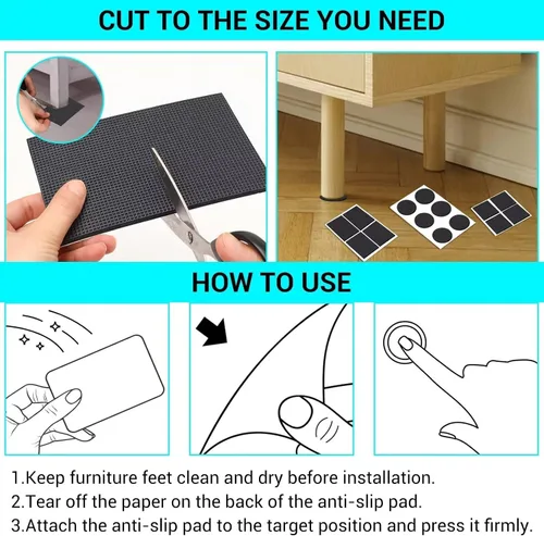 Vista 7 de Flechazo Paquete de 8 elevadores de muebles para cama, 2 o 4 pulgadas, resistentes, ajustables, con alfombrillas antideslizantes para cama