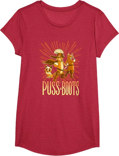 Vista 45 de DreamWorks Puss in Boots: The Last Wish Cat Trio Poster - Camiseta pequeña Negro