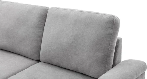 Vista 6 de Velvet Sleeper Sectional Sofa- L-Shape Corner Couch Sofa-Bed with Storage Ottoman & Hidden Arm Storage & USB Charge for Living Room Apartment Grey