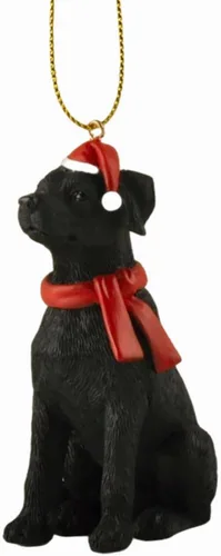 Vista 6 de Figurino de Adorno Colgante de Árbol de Navidad de Labrador Negro - Adorno de Labrador Negro, Adornos de Perro para Vacaciones, Relleno de Calcetas