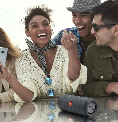 Vista 5 de Aode JBL Flip Essential - Altavoz Bluetooth inalámbrico portátil e impermeable con hasta 10 horas de tiempo de reproducción, gris plomizo