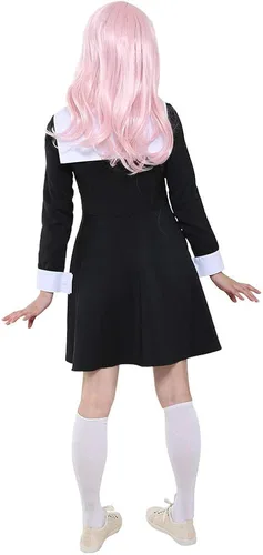 Vista 2 de Haikyuu - Uniforme escolar de anime para mujer, disfraz de uniforme escolar con pajarita para 2 personajes