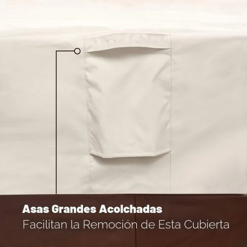 Vista 5 de Vailge Funda de sofá biplaza para banco de patio de 2 plazas, 100% impermeable, funda para muebles de patio con ventilación de aire, tamaño S beige