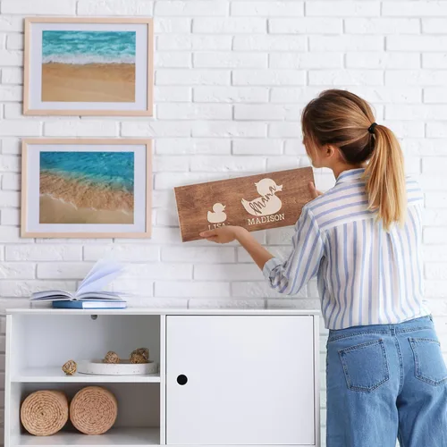 Vista 6 de Regalos para mamá, letrero personalizado con nombres de niños 4 colores de madera, 2 tamaños opcionales Regalos personalizados para el día