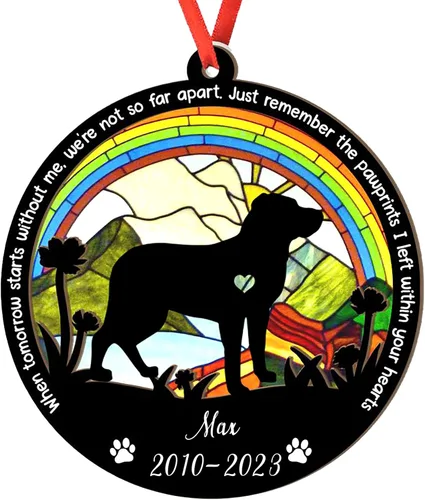 Vista 114 de Adorno personalizado para atrapasoles de sabueso afgano, adorno de Navidad de sabueso afgano, regalo para perro amante, sabueso afgano conmemorativo