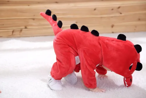 Vista 6 de TONWHAR Mameluco unisex para bebé pijama de dinosaurio de dibujos animados para perros pequeños