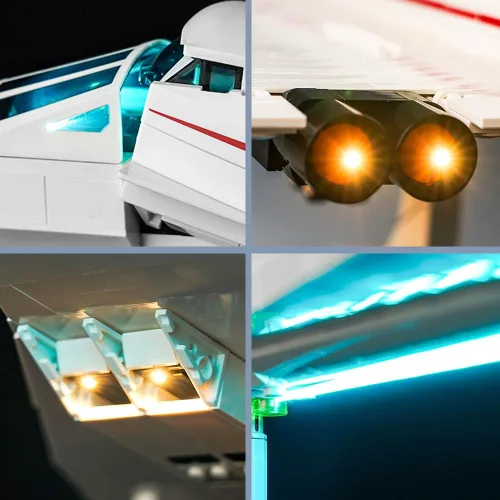 Vista 5 de BrickBling Kit de luces LED compatible con Lego Concorde, kit de luces creativas compatible con Lego 10318 - No incluye modelo Kit de luces
