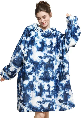 Vista 24 de AmyHomie Manta con capucha para adultos y adolescentes, manta con capucha Sherpa de gran tamaño, cálida y acogedora como regalo de cumpleaños