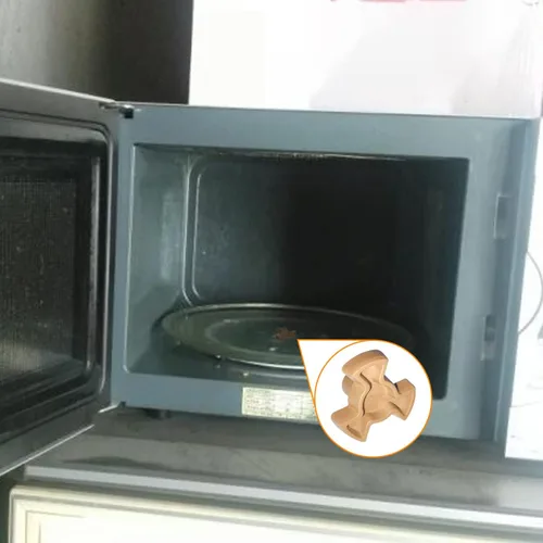 Vista 6 de Aifeier ET Acoplador de placa giratoria para horno de microondas con puerto "D" Soporte de guía de rodillos para horno de microondas