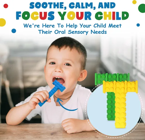 Vista 4 de Juguetes sensoriales masticables para niños con autismo, producto sensorial para adultos, adolescentes, niños pequeños, herramientas para TDAH