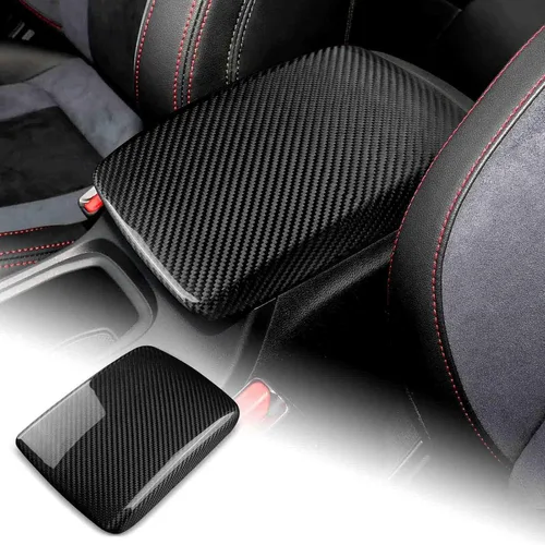 Vista 16 de AIRSPEED Fibra de carbono dura para Subaru WRX/WRX STI 2022 2023, para Subaru Crosstrek 2024, cubierta de consola central por encima del lado