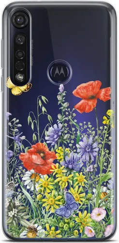 Vista 13 de Mertak Funda de teléfono compatible con Motorola Edge + Moto G9 G8 Plus G7 Play Power Z4 Otoño Ligero TPU Flexible Diseño Delgado Rosas Flores